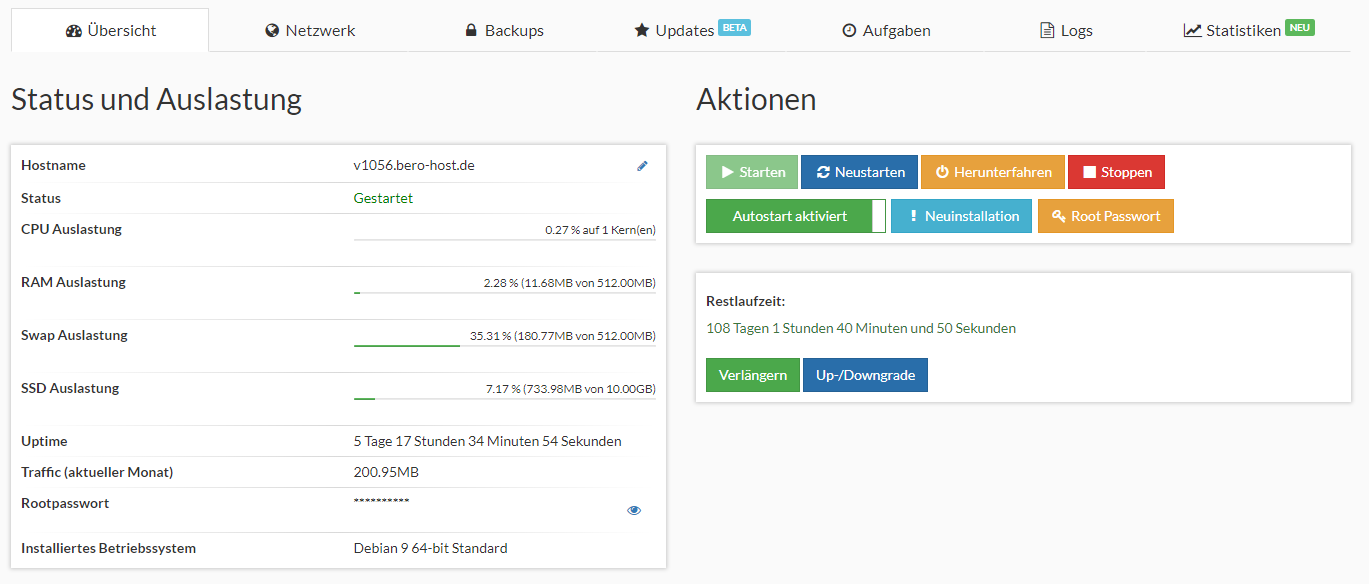 Ubuntu 18.04 64-bit Standard für deinen Prepaid SSD vServer